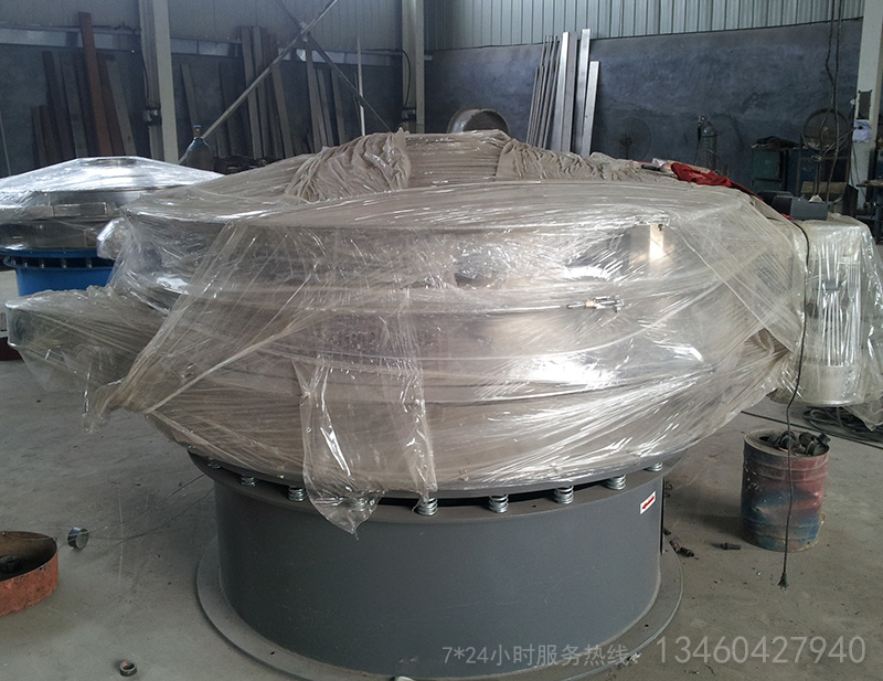 滑石粉分級篩直徑1.5米圓盤篩處理量2噸一小時(shí)沒問題